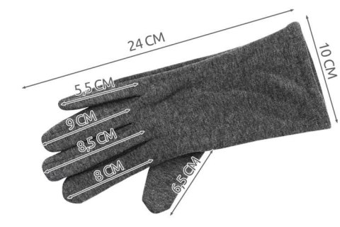 Rękawiczki dotykowe R6412 - szare Rękawiczki dotykowe R6412 - szare