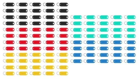 Zestaw brelok/identyfikatory do kluczy 100 szt Zestaw brelok/identyfikatory do kluczy 100 szt