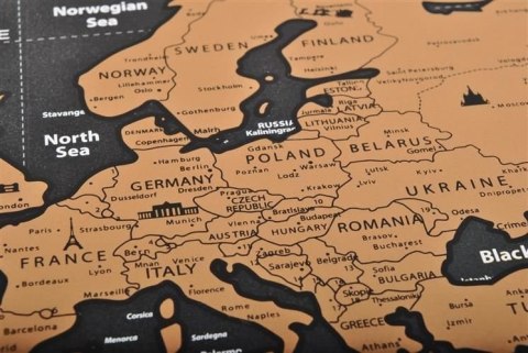 Mapa świata - zdrapka z flagami Mapa świata - zdrapka z flagami