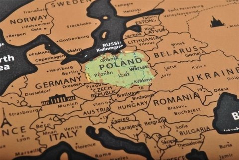 Mapa świata - zdrapka z flagami Mapa świata - zdrapka z flagami