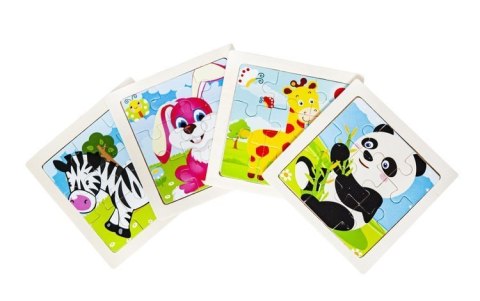 Układanka drewniana - puzzle 4 szt. U10973 Układanka drewniana - puzzle 4 szt. U10973
