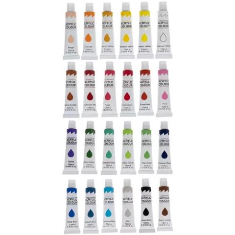 Farby akrylowe 24szt.- 12ml. Maaleo 20363 Farby akrylowe 24szt.- 12ml. Maaleo 20363