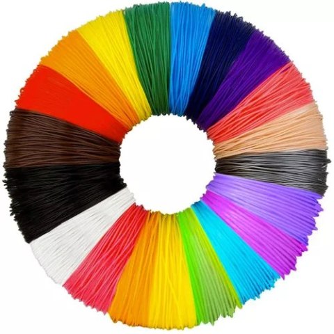 Filamenty PLA 3D- 20szt. x 5m 19872 Filamenty PLA 3D- 20szt. x 5m 19872