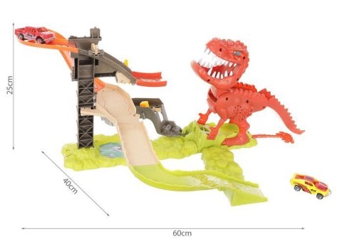 Tor wyrzutnia dinozaur + 2 autka Tor wyrzutnia dinozaur + 2 autka