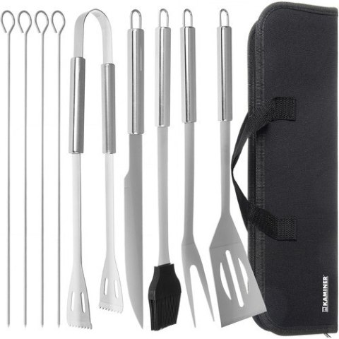 Przybory do grilla - zestaw 9 akcesoriów + etui Przybory do grilla - zestaw 9 akcesoriów + etui