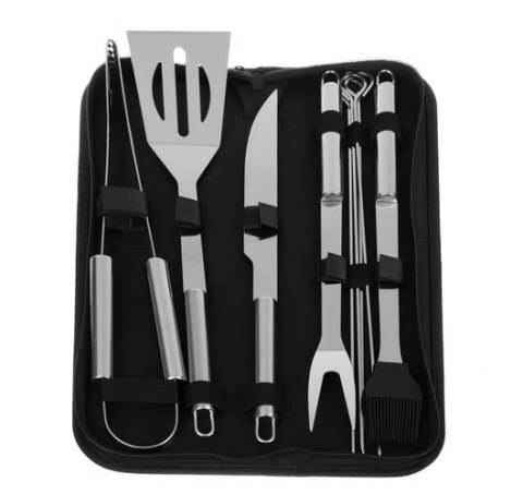 Przybory do grilla - zestaw 9 akcesoriów + etui Przybory do grilla - zestaw 9 akcesoriów + etui