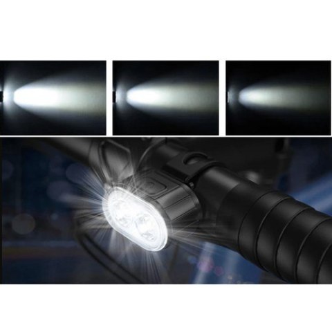 Lampa rowerowa + tylne światło Trizand 24003 Lampa rowerowa + tylne światło Trizand 24003