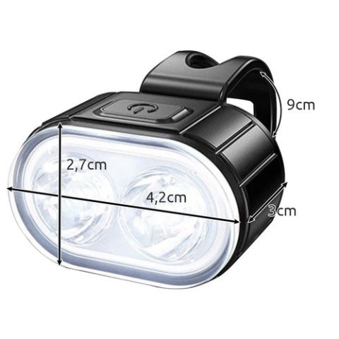 Lampa rowerowa + tylne światło Trizand 24003 Lampa rowerowa + tylne światło Trizand 24003