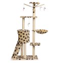 DRAPAK DLA KOTA DOMEK DRZEWO LEGOWISKO 138CM XL ODCISKI ŁAPEK