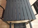 STÓŁ OGRODOWY 6 OSOBOWY 156 X 78CM POLYWOOD MEBLE NA TARAS CZARNY