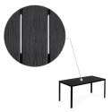 STÓŁ OGRODOWY 6 OSOBOWY 156 X 78CM POLYWOOD MEBLE NA TARAS CZARNY
