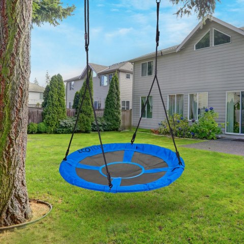HUŚTAWKA OGRODOWA BOCIANIE GNIAZDO 100CM NIEBIESKA ECOTOYS HUŚTAWKA OGRODOWA BOCIANIE GNIAZDO 100CM NIEBIESKA ECOTOYS