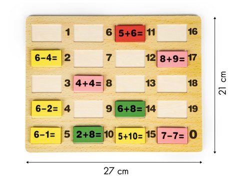 KLOCKI MATEMATYCZNE Z TABLICĄ DOMINO EDUKACYJNE ECOTOYS KLOCKI MATEMATYCZNE Z TABLICĄ DOMINO EDUKACYJNE ECOTOYS