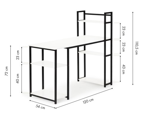 BIURKO KOMPUTEROWE BIUROWE STÓŁ + REGAŁ PÓŁKI LOFT BIURKO KOMPUTEROWE BIUROWE STÓŁ + REGAŁ PÓŁKI LOFT