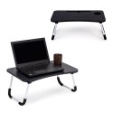 PODSTAWKA POD LAPTOPA STOLIK DO ŁÓŻKA 60X40CM - CZARNA