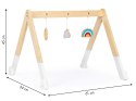 STOJAK GIMNASTYCZNY EDUKACYJNY DREWNIANY + ZABAWKI ECOTOYS