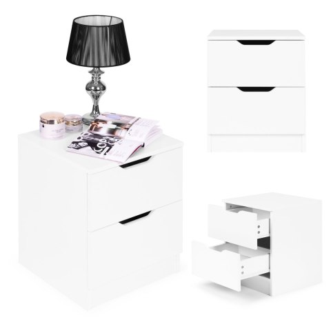 SZAFKA NOCNA 2 SZUFLADY STOLIK NOCNY BIAŁY MODERNHOME SZAFKA NOCNA 2 SZUFLADY STOLIK NOCNY BIAŁY MODERNHOME