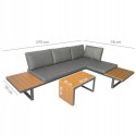 ZESTAW MEBLI OGRODOWYCH NUFORMA NAROŻNIK SOFA STOLIK