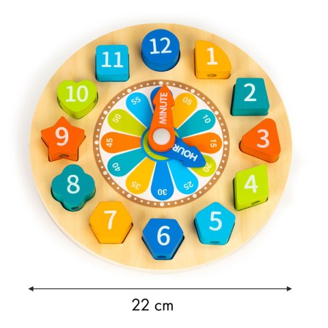 DREWNIANY ZEGAR SORTER EDUKACYJNY 3W1 ŚWIECĄCY ECOTOYS DREWNIANY ZEGAR SORTER EDUKACYJNY 3W1 ŚWIECĄCY ECOTOYS