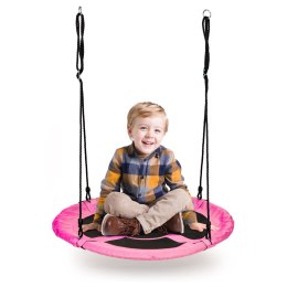 HUŚTAWKA OGRODOWA BOCIANIE GNIAZDO 100CM ECOTOYS RÓŻOWA