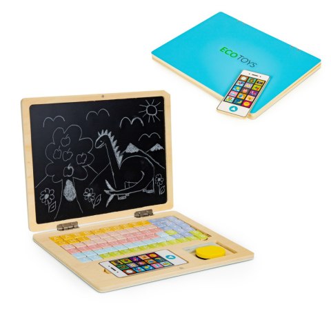 TABLICA EDUKACYJNA MAGNETYCZNA LAPTOP LITERY CYFRY ECOTOYS TABLICA EDUKACYJNA MAGNETYCZNA LAPTOP LITERY CYFRY ECOTOYS