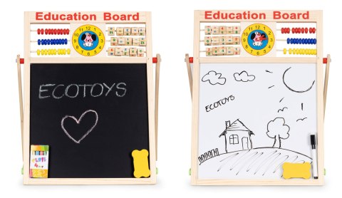 TABLICA EDUKACYJNA 2W1 MAGNETYCZNA LICZYDŁO KREDA ECOTOYS TABLICA EDUKACYJNA 2W1 MAGNETYCZNA LICZYDŁO KREDA ECOTOYS