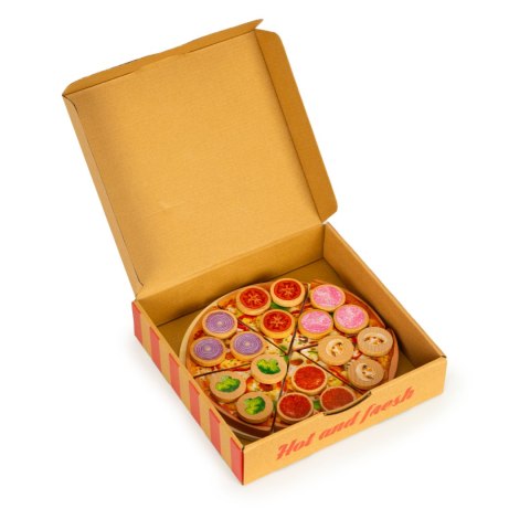 DREWNIANA PIZZA DO KROJENIA NA RZEPY DLA DZIECI 27 ELEMENTÓW ECOTOYS DREWNIANA PIZZA DO KROJENIA NA RZEPY DLA DZIECI 27 ELEMENTÓW ECOTOYS