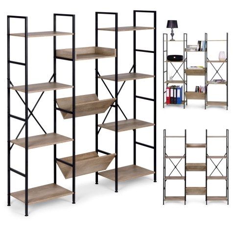 Nowoczesny stojący regał metalowy stelaż 11 półek ModernHome Nowoczesny stojący regał metalowy stelaż 11 półek ModernHome