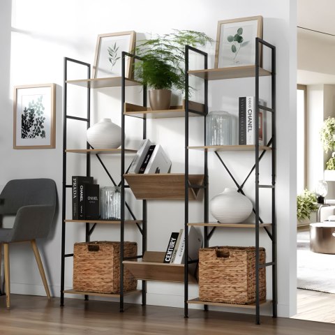 Nowoczesny stojący regał metalowy stelaż 11 półek ModernHome Nowoczesny stojący regał metalowy stelaż 11 półek ModernHome