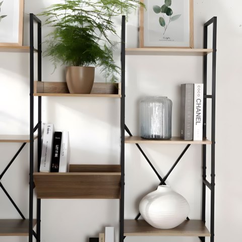 Nowoczesny stojący regał metalowy stelaż 11 półek ModernHome Nowoczesny stojący regał metalowy stelaż 11 półek ModernHome