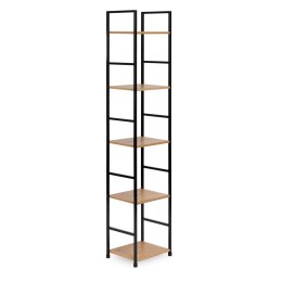 Regał drewniany nowoczesny metalowa rama LOFT 5 półek