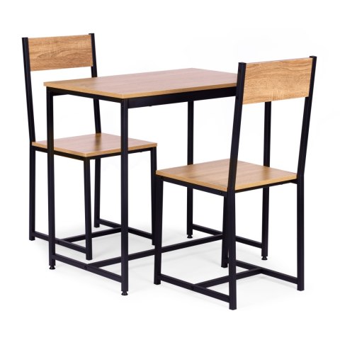 Zestaw komplet mebli stolik 2 krzesła metal MDF Zestaw komplet mebli stolik 2 krzesła metal MDF