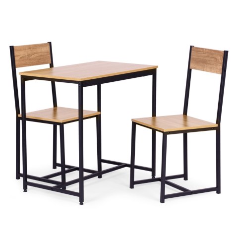 Zestaw komplet mebli stolik 2 krzesła metal MDF Zestaw komplet mebli stolik 2 krzesła metal MDF