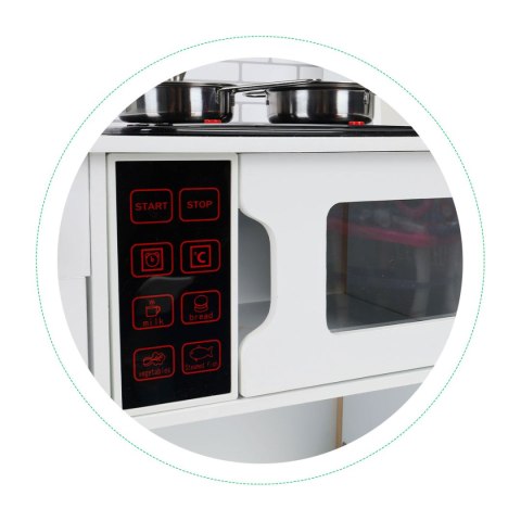 Drewniana kuchnia dla dzieci + dźwięki światełka ECOTOYS Drewniana kuchnia dla dzieci + dźwięki światełka ECOTOYS