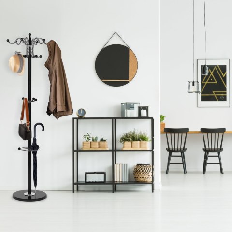 Wieszak na ubrania stojący 16 haczyków metal 172 cm ModernHome Wieszak na ubrania stojący 16 haczyków metal 172 cm ModernHome