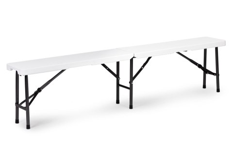 Zestaw cateringowy stół bankietowy 180cm 2 ławki biały ModernHome Zestaw cateringowy stół bankietowy 180cm 2 ławki biały ModernHome