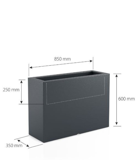 Designerska donica MONUMO LUNGO GRANDE Biała Designerska donica MONUMO LUNGO GRANDE Biała