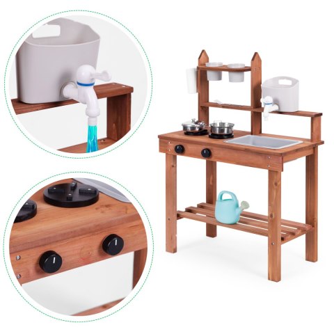Kuchnia błotna dla dzieci outdoor z drewna cedrowego ECOTOYS Kuchnia błotna dla dzieci outdoor z drewna cedrowego ECOTOYS