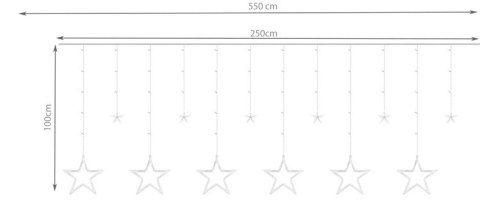 Kurtyna świetlna 138 LED - multicolor 31V KŚ11316 Kurtyna świetlna 138 LED - multicolor 31V KŚ11316