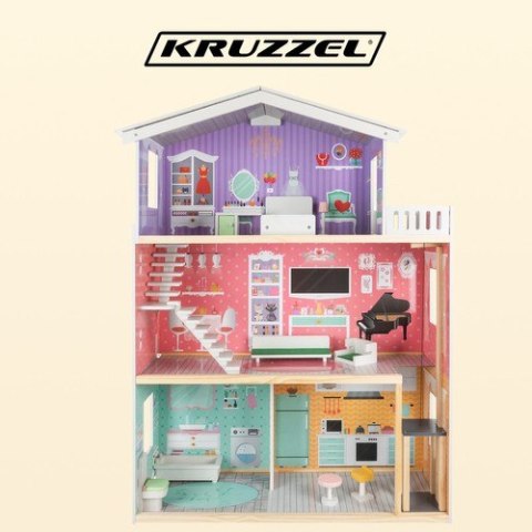 Domek dla lalek Kruzzel Duży Domek dla Lalek 114 cm 114 cm Domek dla lalek Kruzzel Duży Domek dla Lalek 114 cm 114 cm