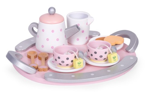 Drewniany zestaw do herbaty filiżanki czajnik 15 elementów ECOTOYS Drewniany zestaw do herbaty filiżanki czajnik 15 elementów ECOTOYS