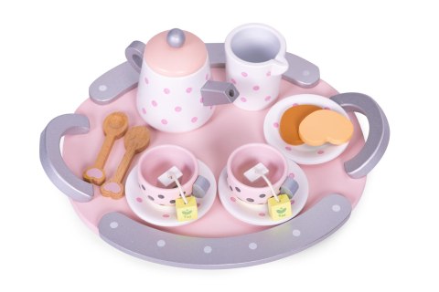 Drewniany zestaw do herbaty filiżanki czajnik 15 elementów ECOTOYS Drewniany zestaw do herbaty filiżanki czajnik 15 elementów ECOTOYS