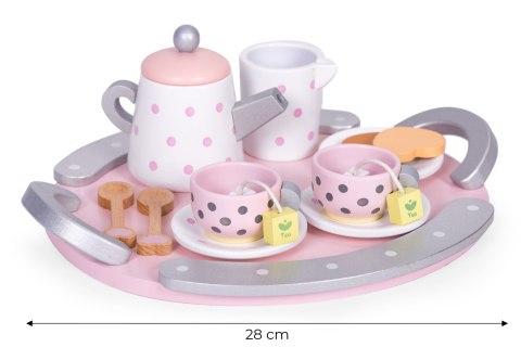 Drewniany zestaw do herbaty filiżanki czajnik 15 elementów ECOTOYS Drewniany zestaw do herbaty filiżanki czajnik 15 elementów ECOTOYS