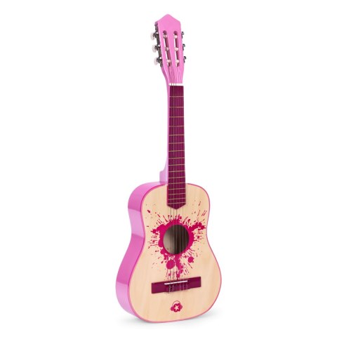Gitara dla dzieci różowa duża- 34 drewniana 6 strun metalowe i nylonowe ECOTOYS Gitara dla dzieci różowa duża- 34 drewniana 6 strun metalowe i nylonowe ECOTOYS