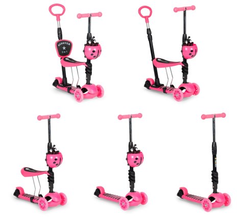 Hulajnoga trójkołowa balansowa led 5w1 biedronka ECOTOYS Hulajnoga trójkołowa balansowa led 5w1 biedronka ECOTOYS