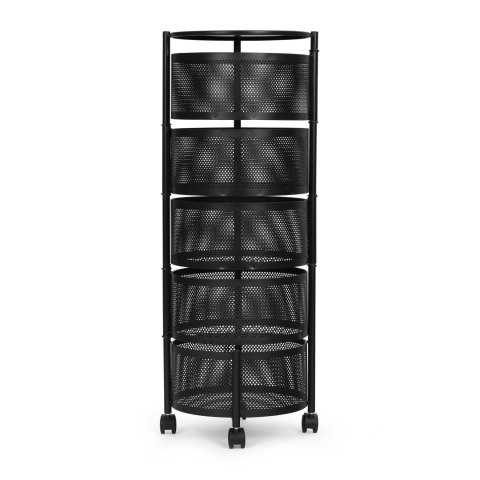 Regał kuchenny pomocnik organizer obrotowe półki 5 poziomów metal ModernHome Regał kuchenny pomocnik organizer obrotowe półki 5 poziomów metal ModernHome