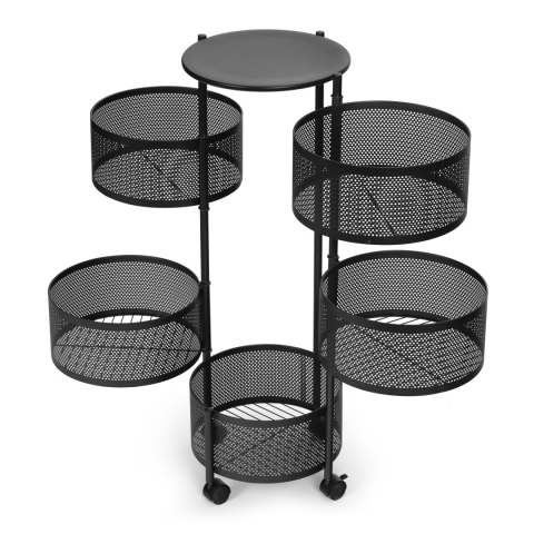 Regał kuchenny pomocnik organizer obrotowe półki 5 poziomów metal ModernHome Regał kuchenny pomocnik organizer obrotowe półki 5 poziomów metal ModernHome
