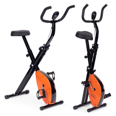 Rowerek treningowy rower stacjonanry fitness mechaniczny licznik komputer płynna regulacja - pomarańczowy ModernHome Rowerek treningowy rower stacjonanry fitness mechaniczny licznik komputer płynna regulacja - pomarańczowy ModernHome