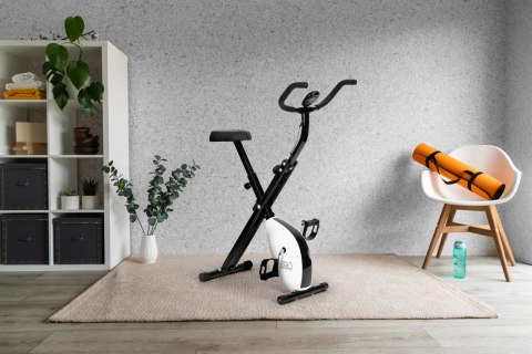 Rowerek treningowy rower stacjonarny fitness mechaniczny licznik komputer płynna regulacja - biały ModernHome Rowerek treningowy rower stacjonarny fitness mechaniczny licznik komputer płynna regulacja - biały ModernHome