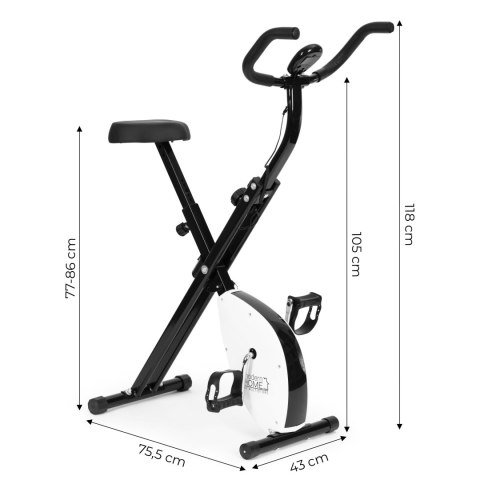 Rowerek treningowy rower stacjonarny fitness mechaniczny licznik komputer płynna regulacja - biały ModernHome Rowerek treningowy rower stacjonarny fitness mechaniczny licznik komputer płynna regulacja - biały ModernHome